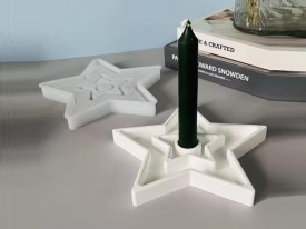 Molde silicona portavela estrella grande 